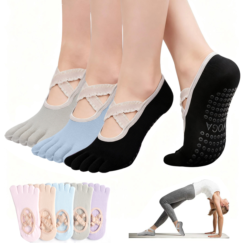 Grip Sock Yoga - 숙녀용 논슬립 필라테스 양말 여성용 레이스