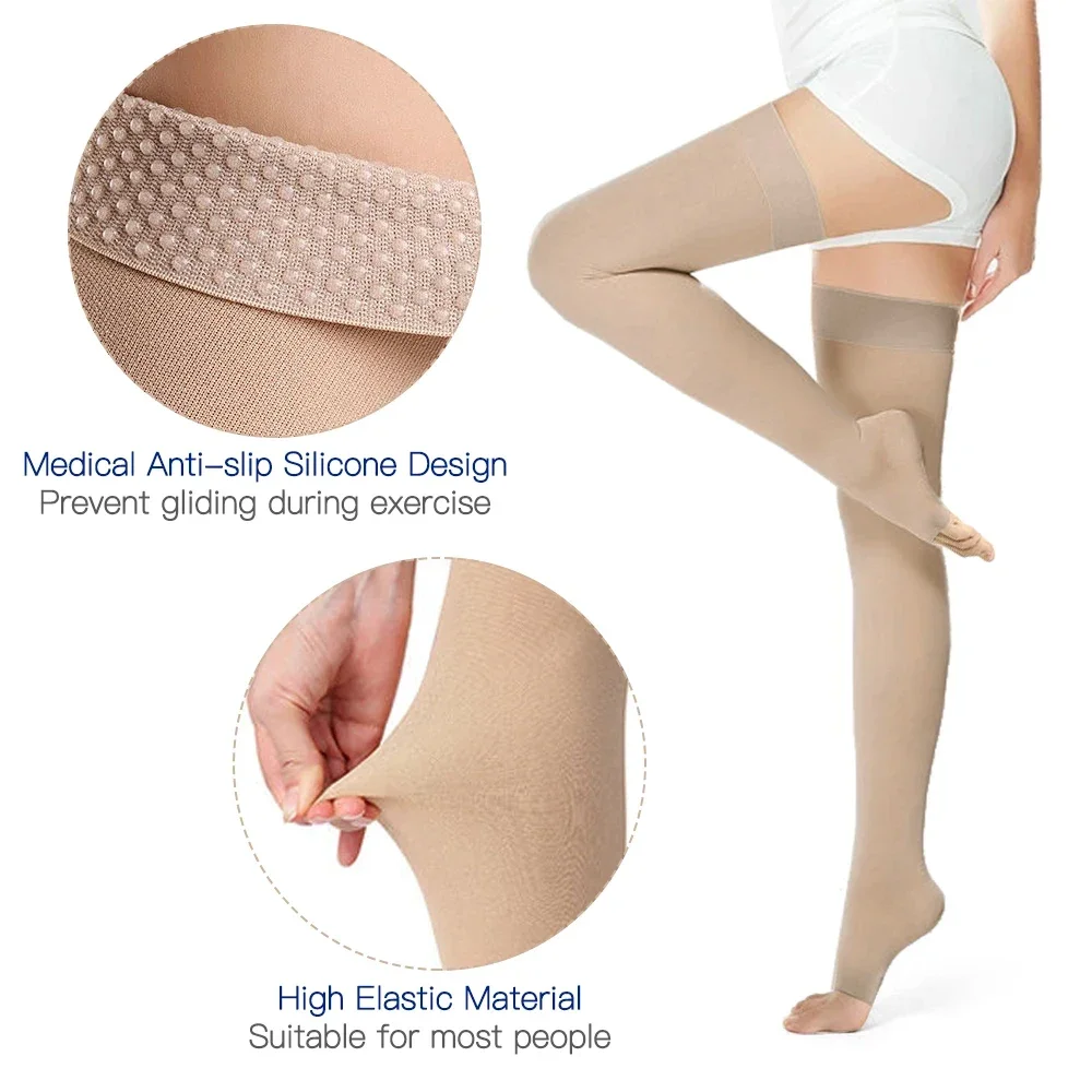 여성 및 남성을 위한 1쌍 허벅지 높은 압축 양말, 오 - Compression Sock Medical 리뷰 및 가격