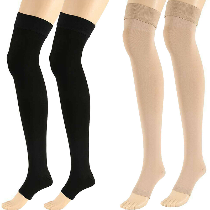1 쌍 오픈 토우 니하이 의료용 압축 스타킹 정맥류 스 - Compression Sock Medical 리뷰 및 가격