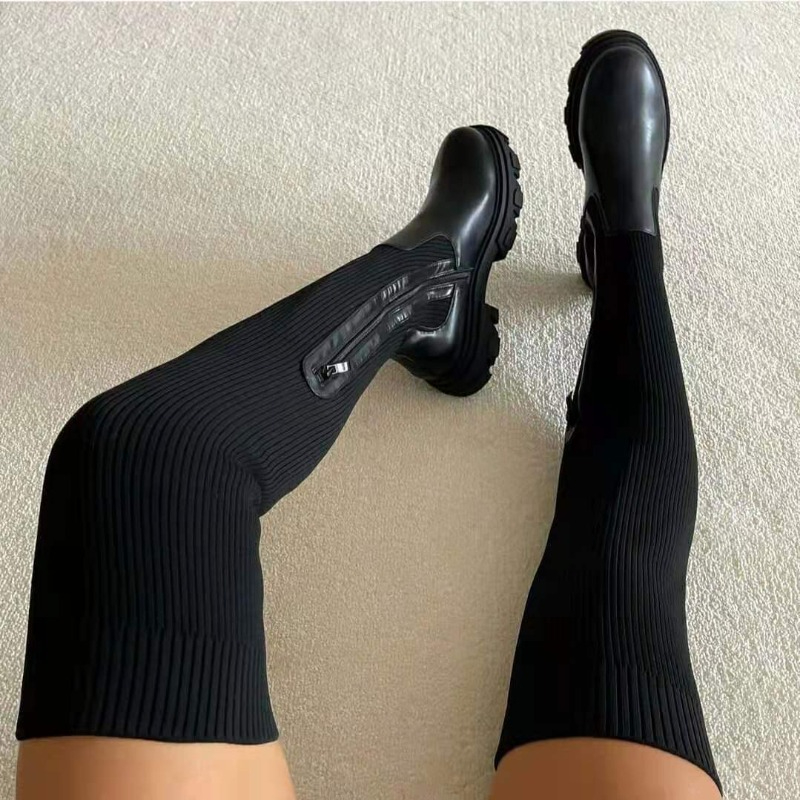 2025 겨울 신발 여성 양말 부츠 패션 무릎 허벅지  - Knee High Sock Women 리뷰 및 가격